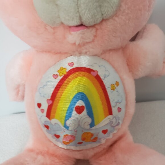 Vintage 13" Kenner Care Bear "Rainbow & Fish Ocean Water" Pink Plush - Picture 2 of 4